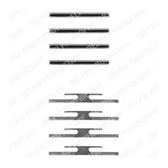 Kit d'accessoires, plaquette de frein à disque DELPHI LX0035