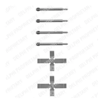 Kit d'accessoires, plaquette de frein à disque DELPHI LX0039