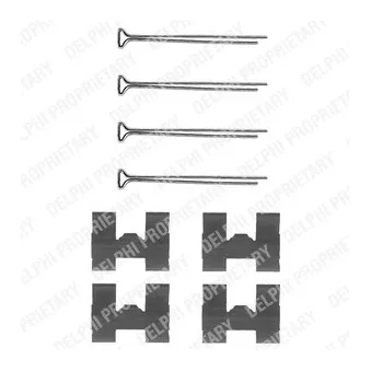 Kit d'accessoires, plaquette de frein à disque DELPHI LX0040