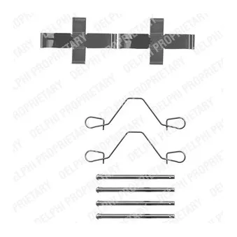 Kit d'accessoires, plaquette de frein à disque DELPHI LX0043