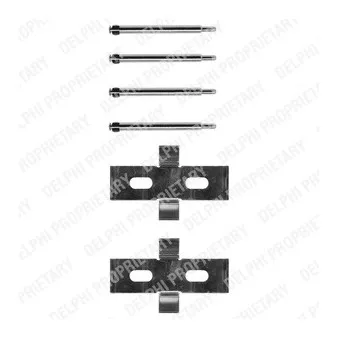 Kit d'accessoires, plaquette de frein à disque DELPHI LX0050