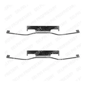 Kit d'accessoires, plaquette de frein à disque DELPHI LX0054