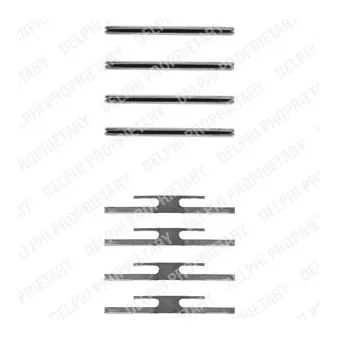 Kit d'accessoires, plaquette de frein à disque DELPHI LX0055
