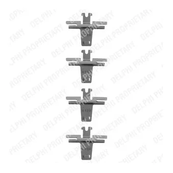 Kit d'accessoires, plaquette de frein à disque DELPHI LX0058