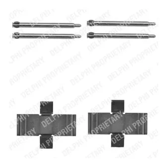 Kit d'accessoires, plaquette de frein à disque DELPHI LX0066