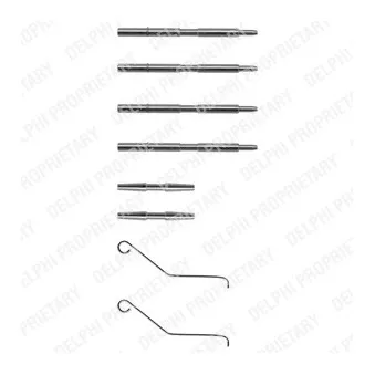 Kit d'accessoires, plaquette de frein à disque DELPHI LX0068