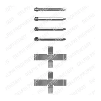 Kit d'accessoires, plaquette de frein à disque DELPHI LX0070
