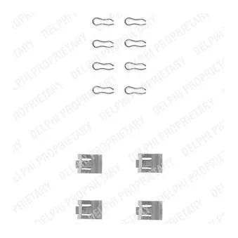 Kit d'accessoires, plaquette de frein à disque DELPHI LX0075