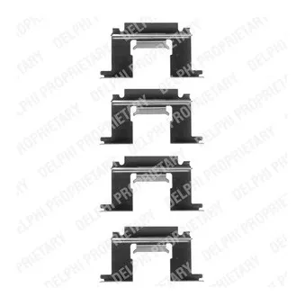 Kit d'accessoires, plaquette de frein à disque DELPHI LX0077