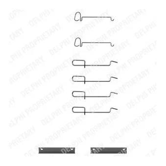 Kit d'accessoires, plaquette de frein à disque DELPHI LX0080