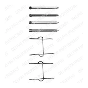 Kit d'accessoires, plaquette de frein à disque DELPHI LX0081
