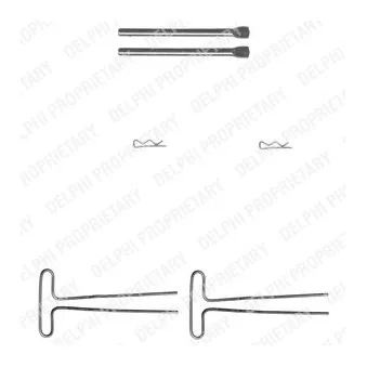Kit d'accessoires, plaquette de frein à disque DELPHI LX0087