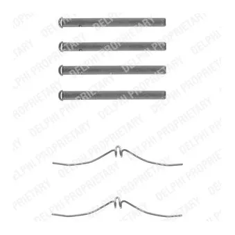 Kit d'accessoires, plaquette de frein à disque DELPHI LX0091