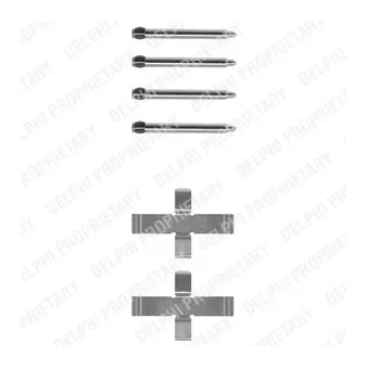 Kit d'accessoires, plaquette de frein à disque DELPHI LX0094