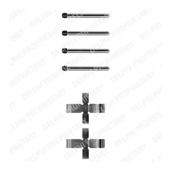 Kit d'accessoires, plaquette de frein à disque DELPHI LX0102