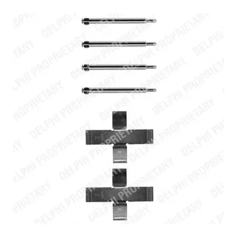 Kit d'accessoires, plaquette de frein à disque DELPHI LX0103