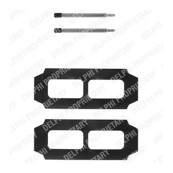Kit d'accessoires, plaquette de frein à disque DELPHI LX0104