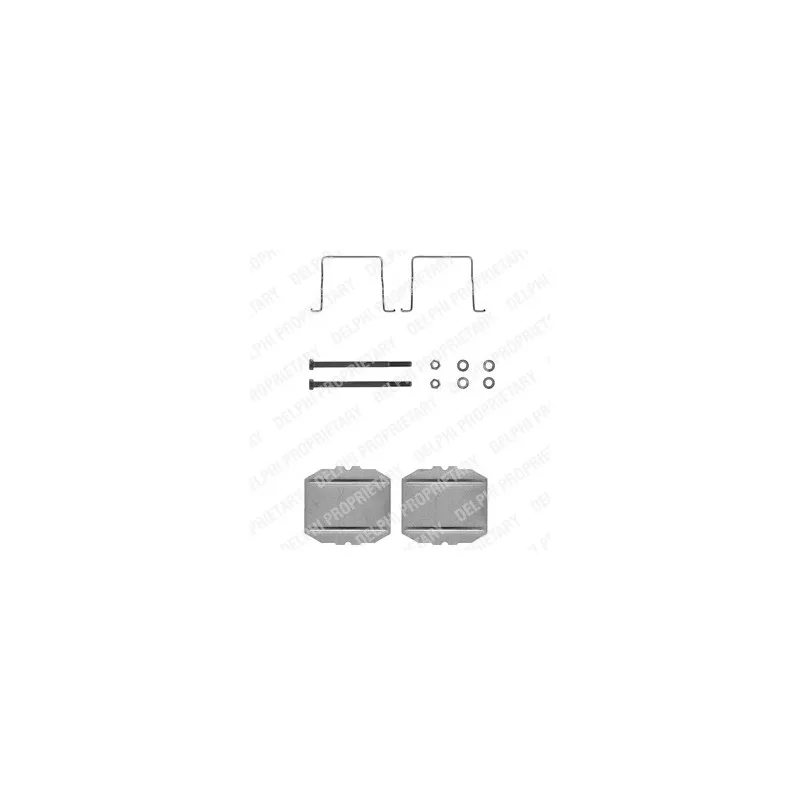 Kit d'accessoires, plaquette de frein à disque DELPHI LX0122