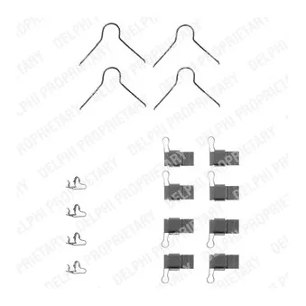 Kit d'accessoires, plaquette de frein à disque DELPHI LX0131