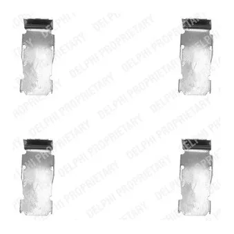 Kit d'accessoires, plaquette de frein à disque DELPHI LX0133