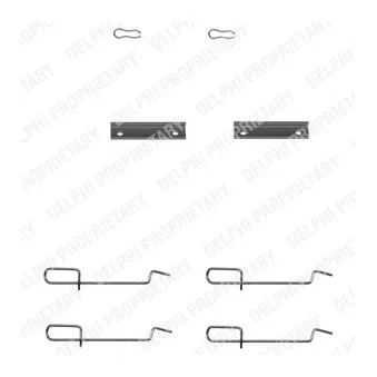 Kit d'accessoires, plaquette de frein à disque DELPHI LX0142