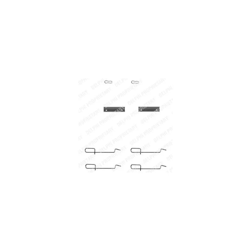Kit d'accessoires, plaquette de frein à disque DELPHI LX0142