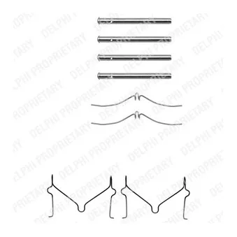 Kit d'accessoires, plaquette de frein à disque DELPHI LX0143