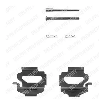 Kit d'accessoires, plaquette de frein à disque DELPHI LX0149