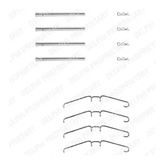 Kit d'accessoires, plaquette de frein à disque DELPHI LX0157