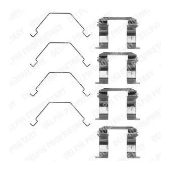 Kit d'accessoires, plaquette de frein à disque DELPHI LX0159