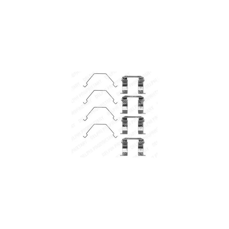 Kit d'accessoires, plaquette de frein à disque DELPHI LX0159