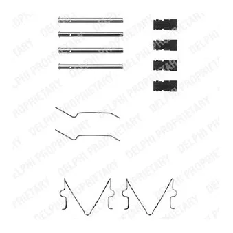 Kit d'accessoires, plaquette de frein à disque DELPHI LX0164