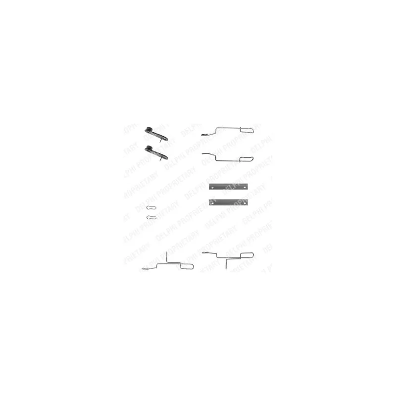 Kit d'accessoires, plaquette de frein à disque DELPHI LX0168