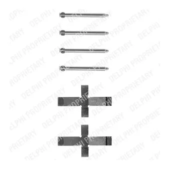 Kit d'accessoires, plaquette de frein à disque DELPHI LX0175