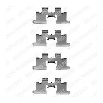 Kit d'accessoires, plaquette de frein à disque DELPHI LX0179