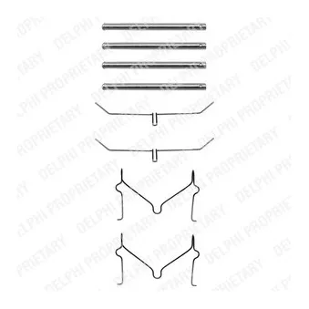 Kit d'accessoires, plaquette de frein à disque DELPHI LX0182