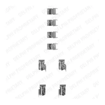 Kit d'accessoires, plaquette de frein à disque DELPHI LX0183