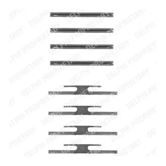 Kit d'accessoires, plaquette de frein à disque DELPHI LX0184