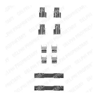 Kit d'accessoires, plaquette de frein à disque DELPHI LX0185