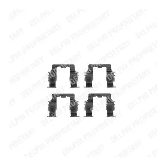 Kit d'accessoires, plaquette de frein à disque DELPHI LX0191