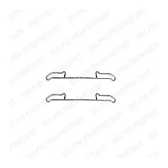 Kit d'accessoires, plaquette de frein à disque DELPHI LX0192