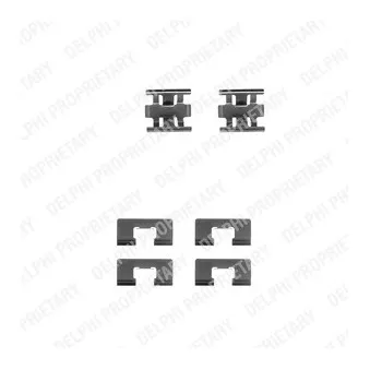 Kit d'accessoires, plaquette de frein à disque DELPHI LX0196