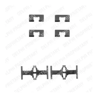 Kit d'accessoires, plaquette de frein à disque DELPHI LX0197
