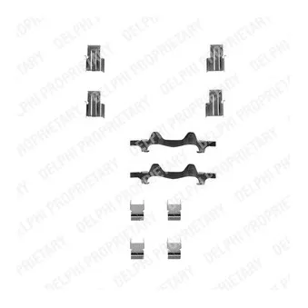 Kit d'accessoires, plaquette de frein à disque DELPHI LX0202