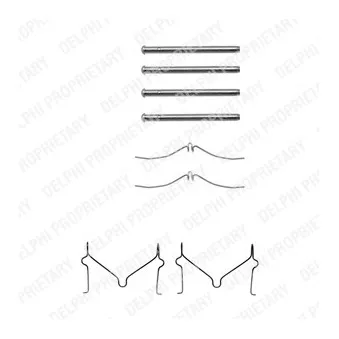 Kit d'accessoires, plaquette de frein à disque DELPHI LX0211