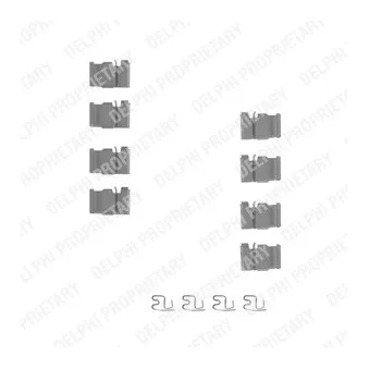 Kit d'accessoires, plaquette de frein à disque DELPHI LX0212