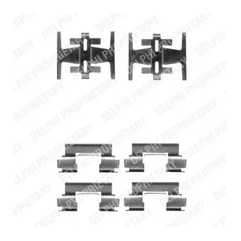 Kit d'accessoires, plaquette de frein à disque DELPHI LX0213