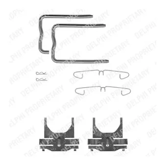 Kit d'accessoires, plaquette de frein à disque DELPHI LX0220