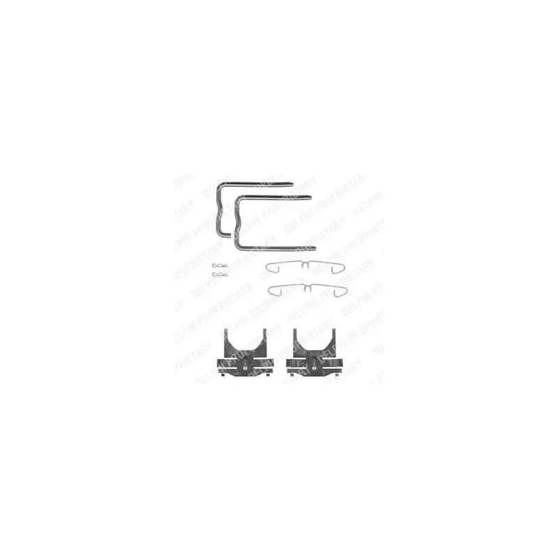 Kit d'accessoires, plaquette de frein à disque DELPHI LX0220
