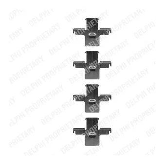 Kit d'accessoires, plaquette de frein à disque DELPHI LX0222